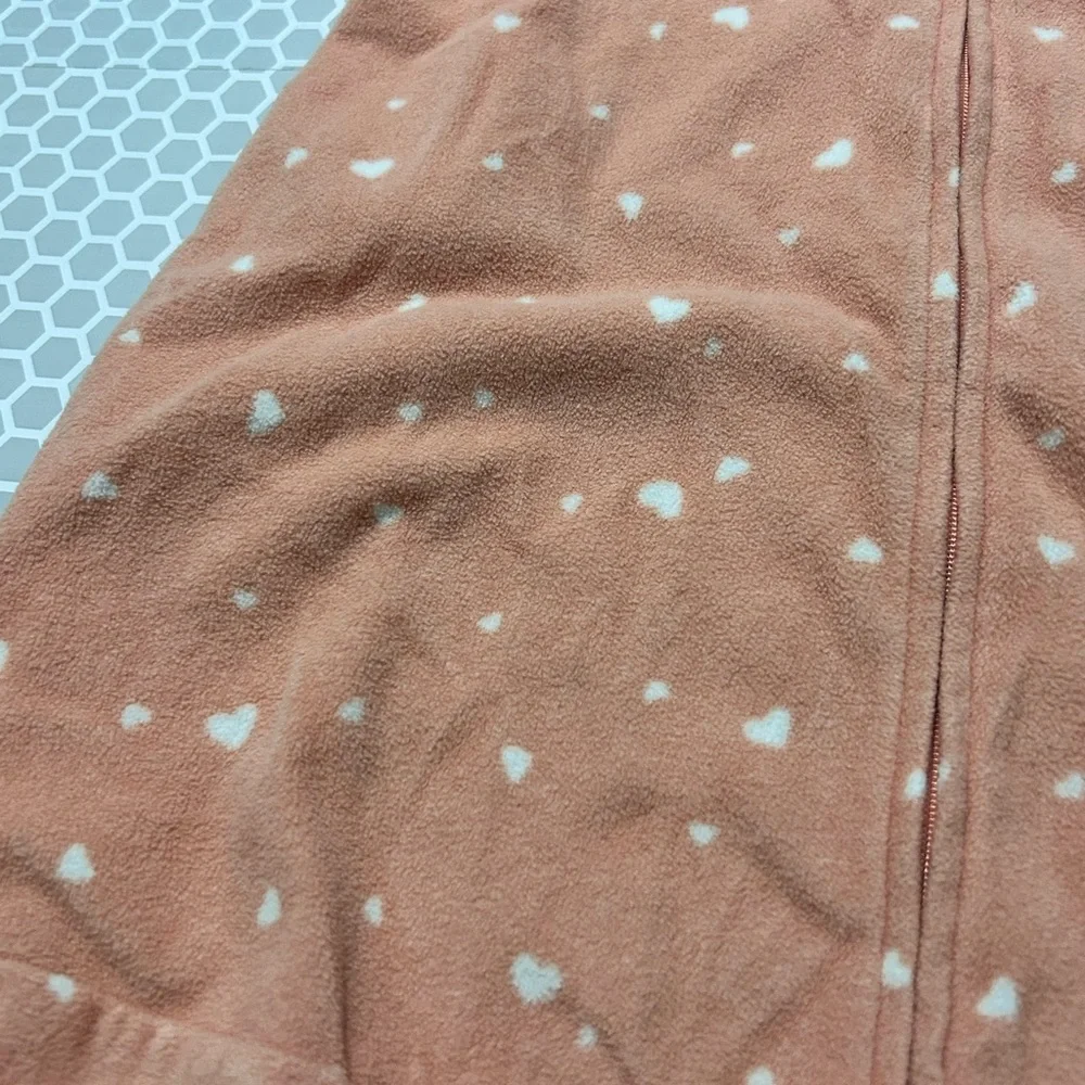 Carter’s Peach White Polka Dot Bunny Sleep Sack Closed Bottom  Size 6-9 M
